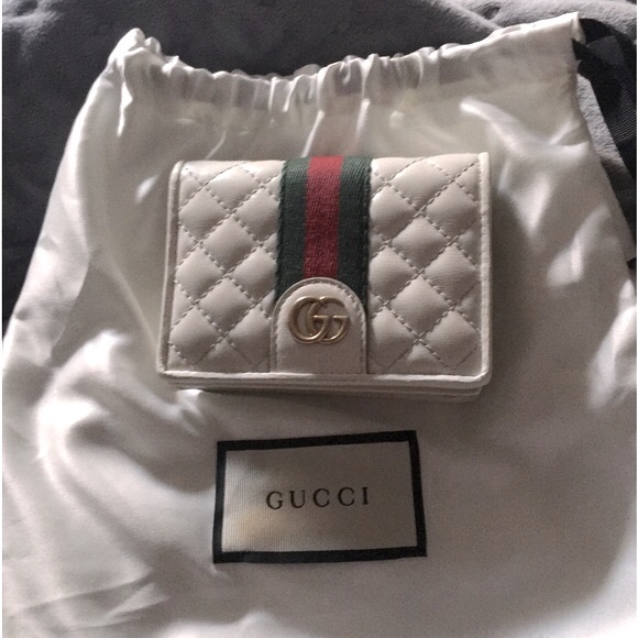 Gucci White GG Quilted Trapuntata Compact wallet - Picture 2 of 13